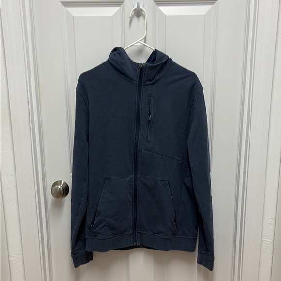 Lululemon Men’s‎ City Sweat Zip Blue Hoodie French Terry - size Large - Picture 1 of 8